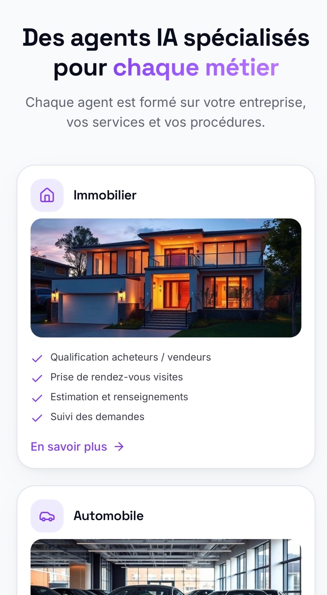 Agentia-Pro — agents IA spécialisés par métier