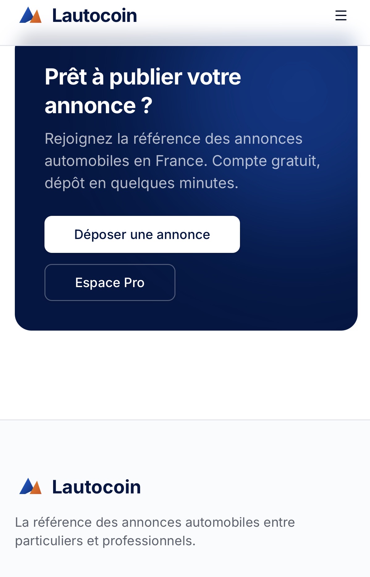 L'Auto Coin — publier une annonce