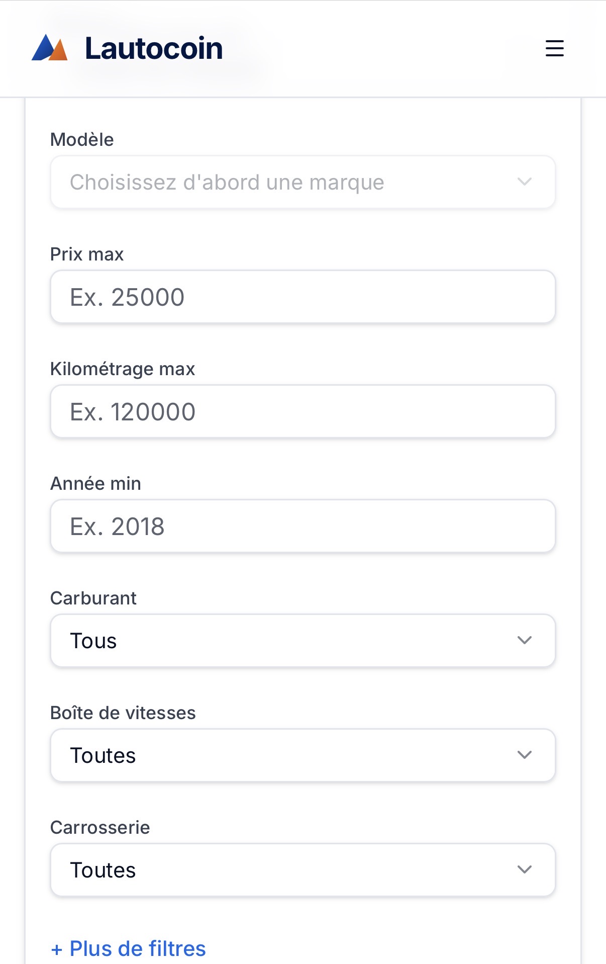 L'Auto Coin — recherche filtrable